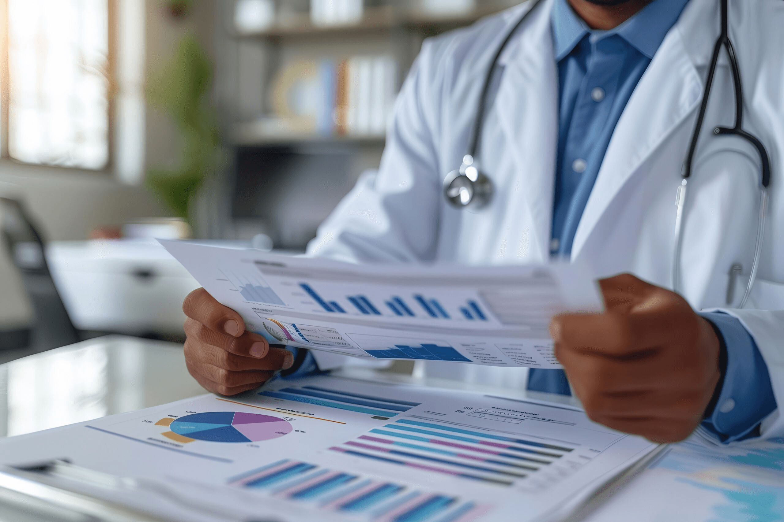 Man holding a Clinical insights note 