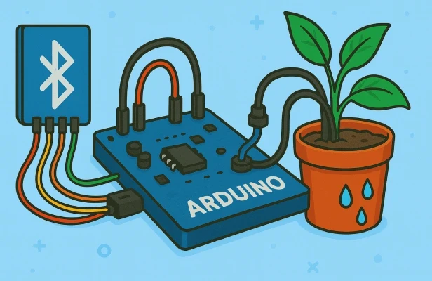 Watering plant