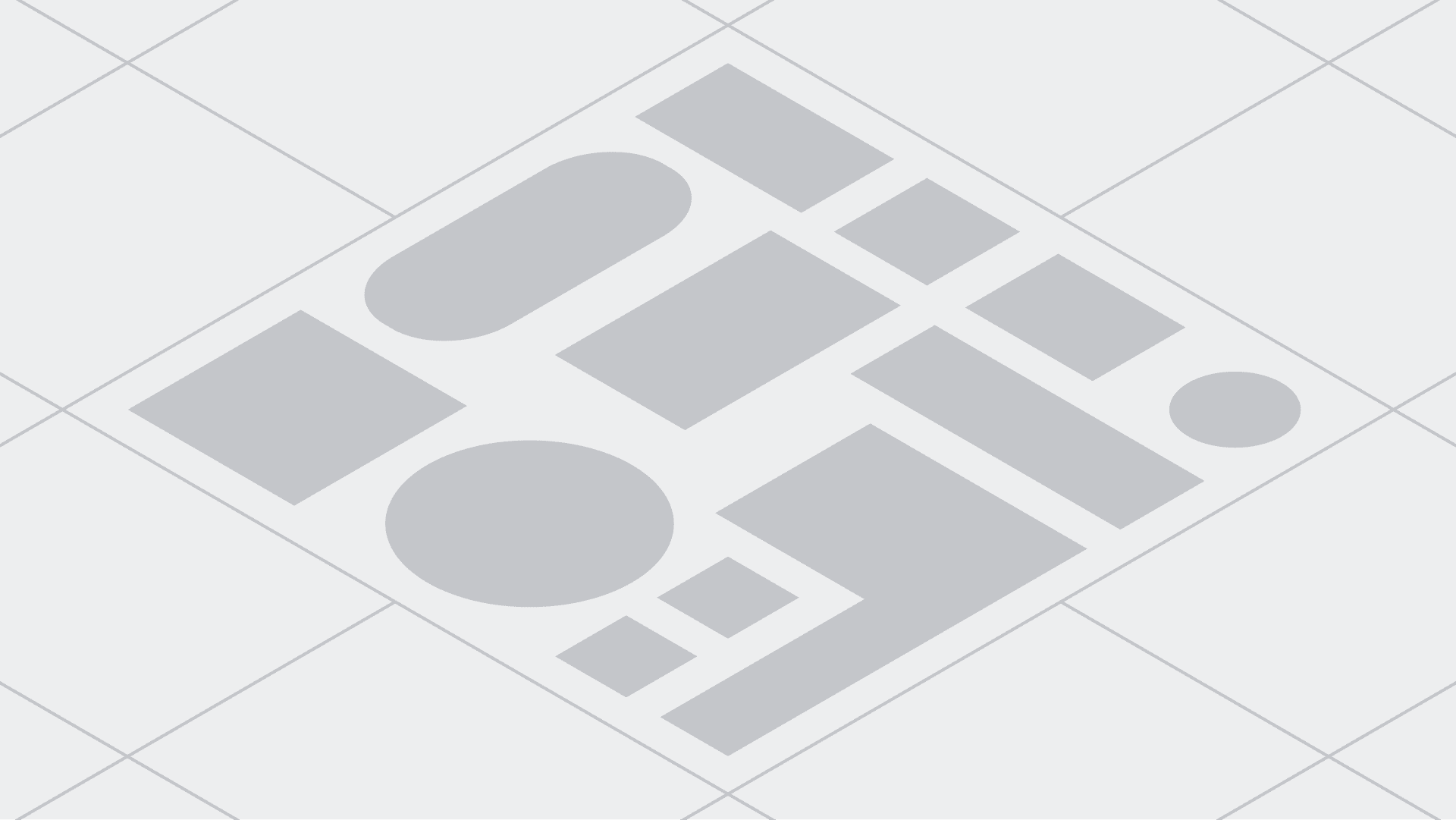 Isometric illustration of simpllified geometrical elements