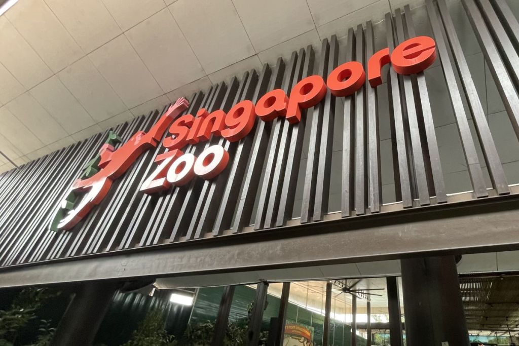 Singapore Zoo sign, Mandai Wildlife Reserve