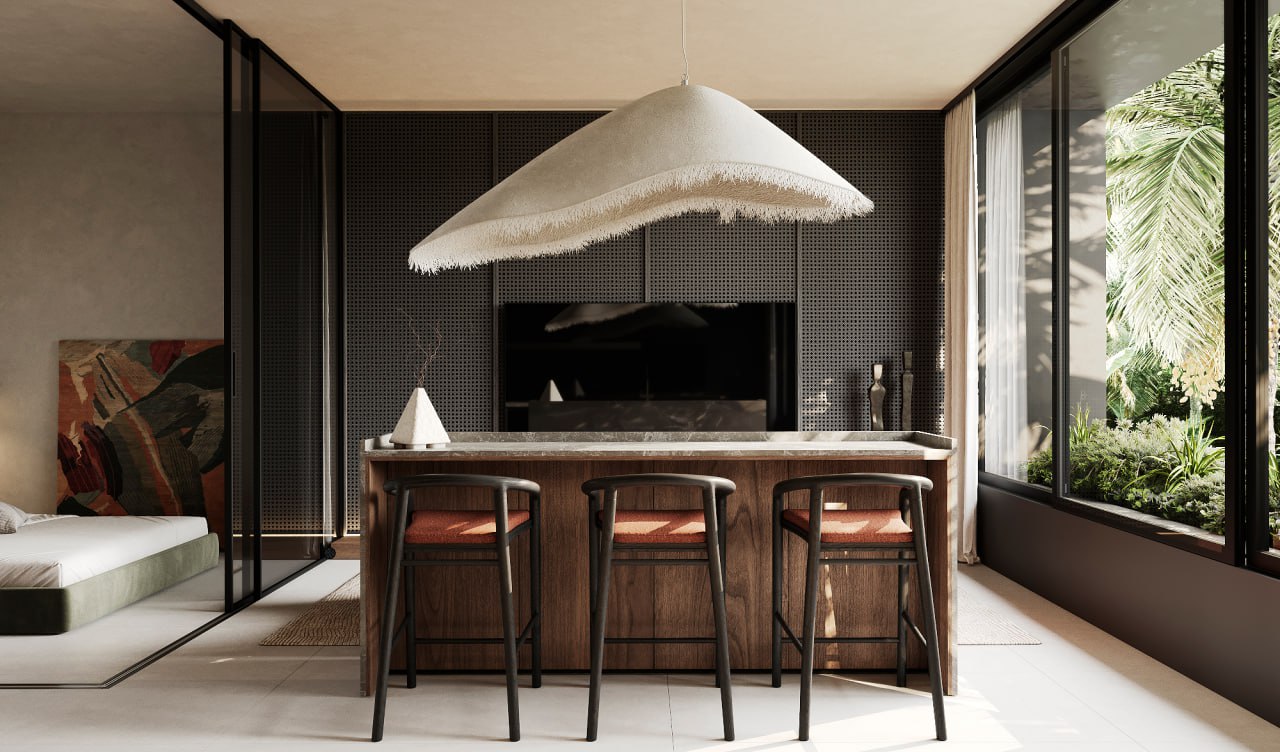 An apartment located on the 2nd floor with a direct tropical forest view in Secret by INSHI complex, Ubud