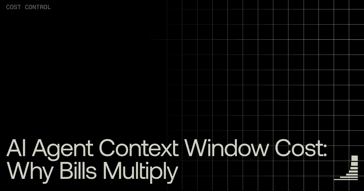 Waxell blog cover: AI agent context window cost and enforcement