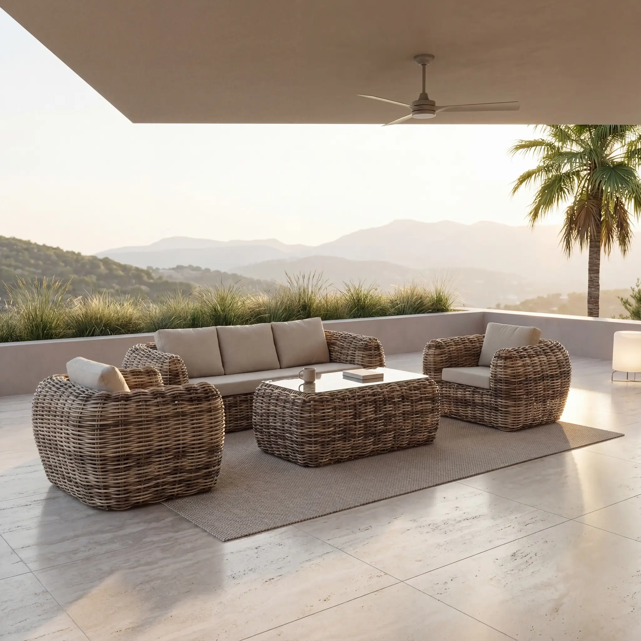 A top view of a ceramic vase