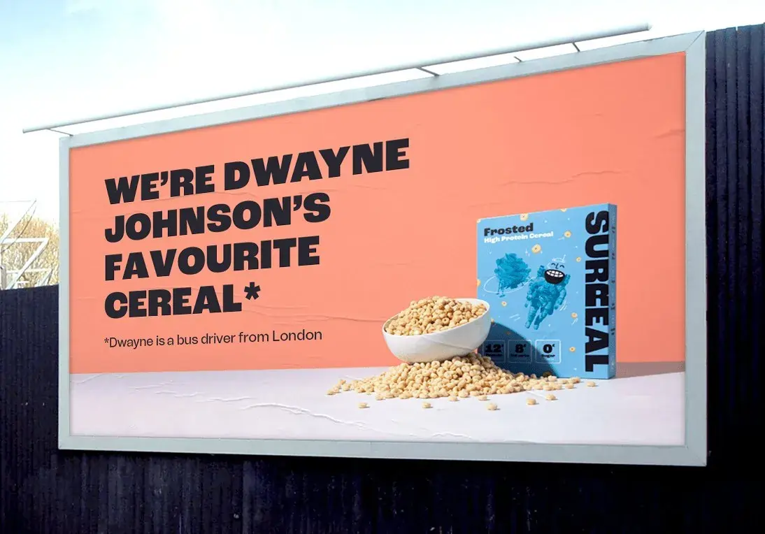 Dwayne Johnson ad example