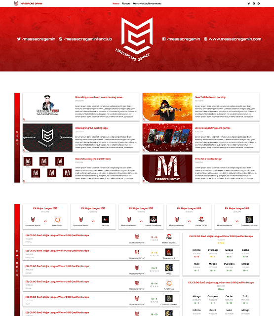 Massacre Gamin' website