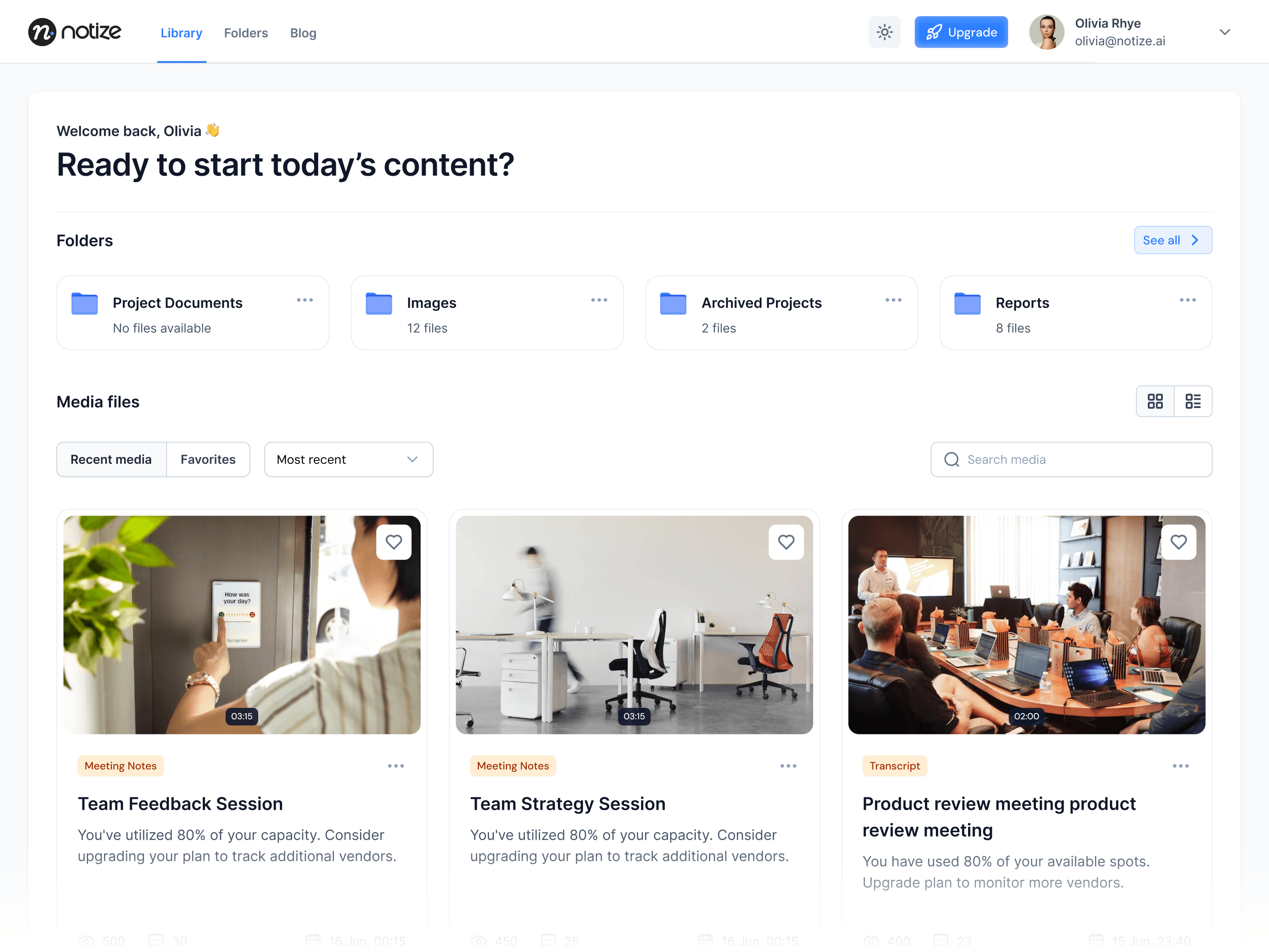 Notize App Library