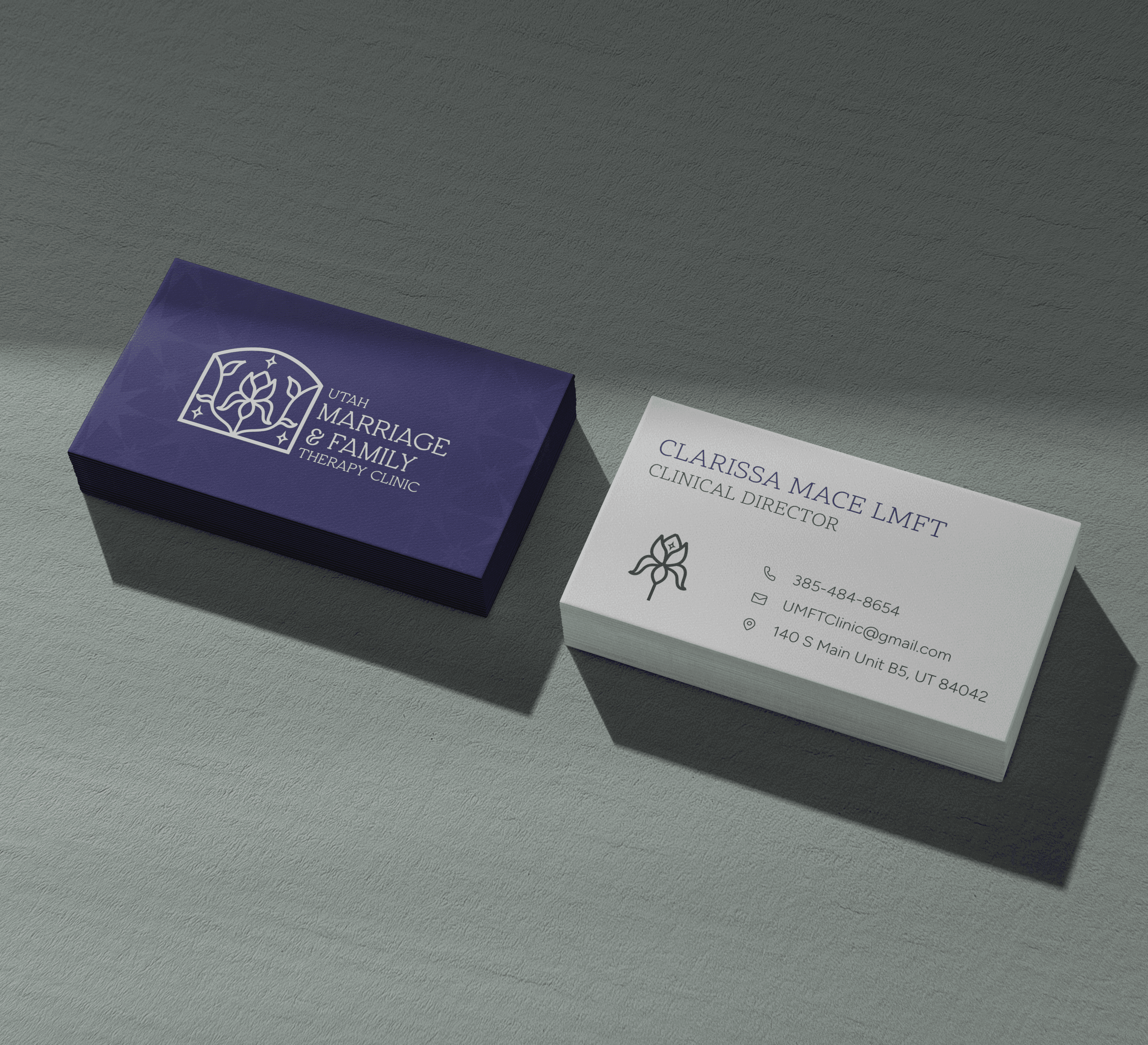 Utah Marriage and Family Therapy Clinic business card