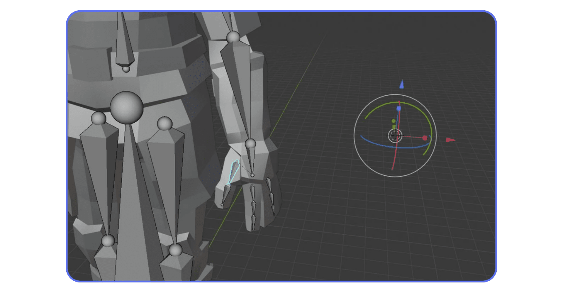 Rotating a character arm around the 3D Cursor pivot in Blender