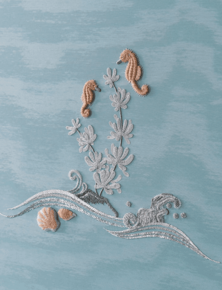 Amami Waves I-19, a premium luxury wallcoverings from De Gournay