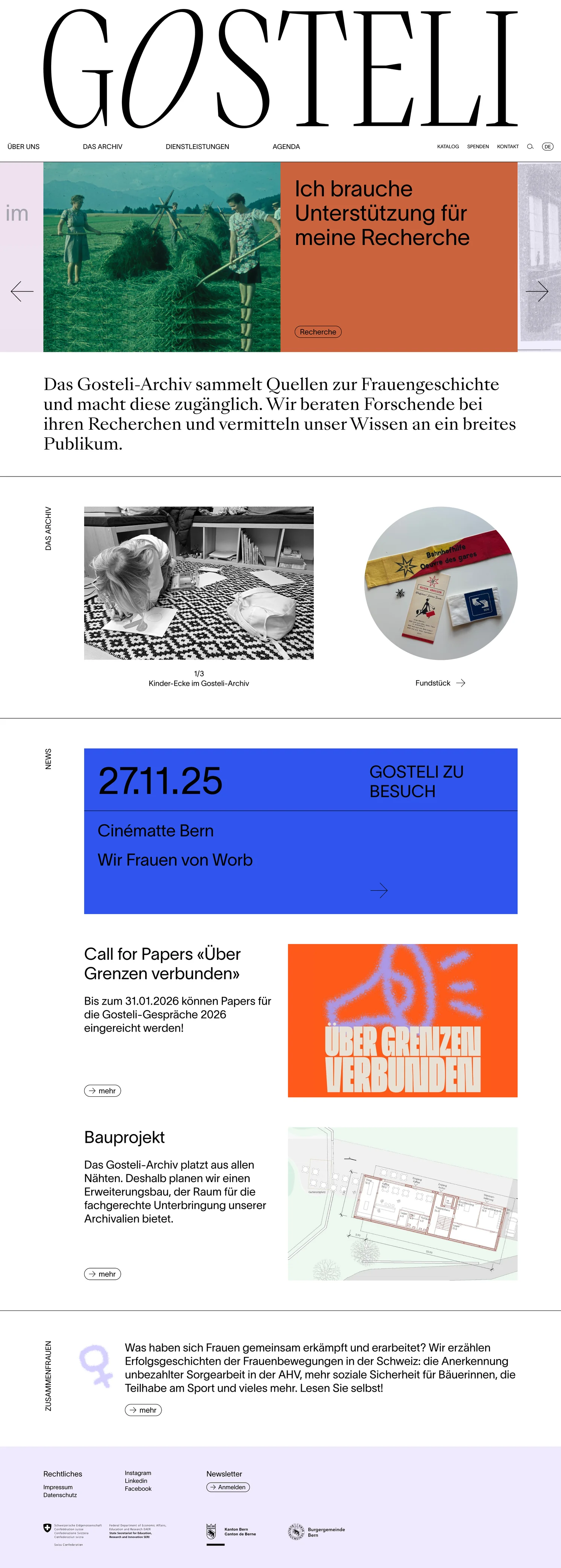 The Gosteli Archive is a documentary and historical archive dedicated to preserving the cultural and social history of Switzerland, particularly focusing on the contributions of the Gosteli family.