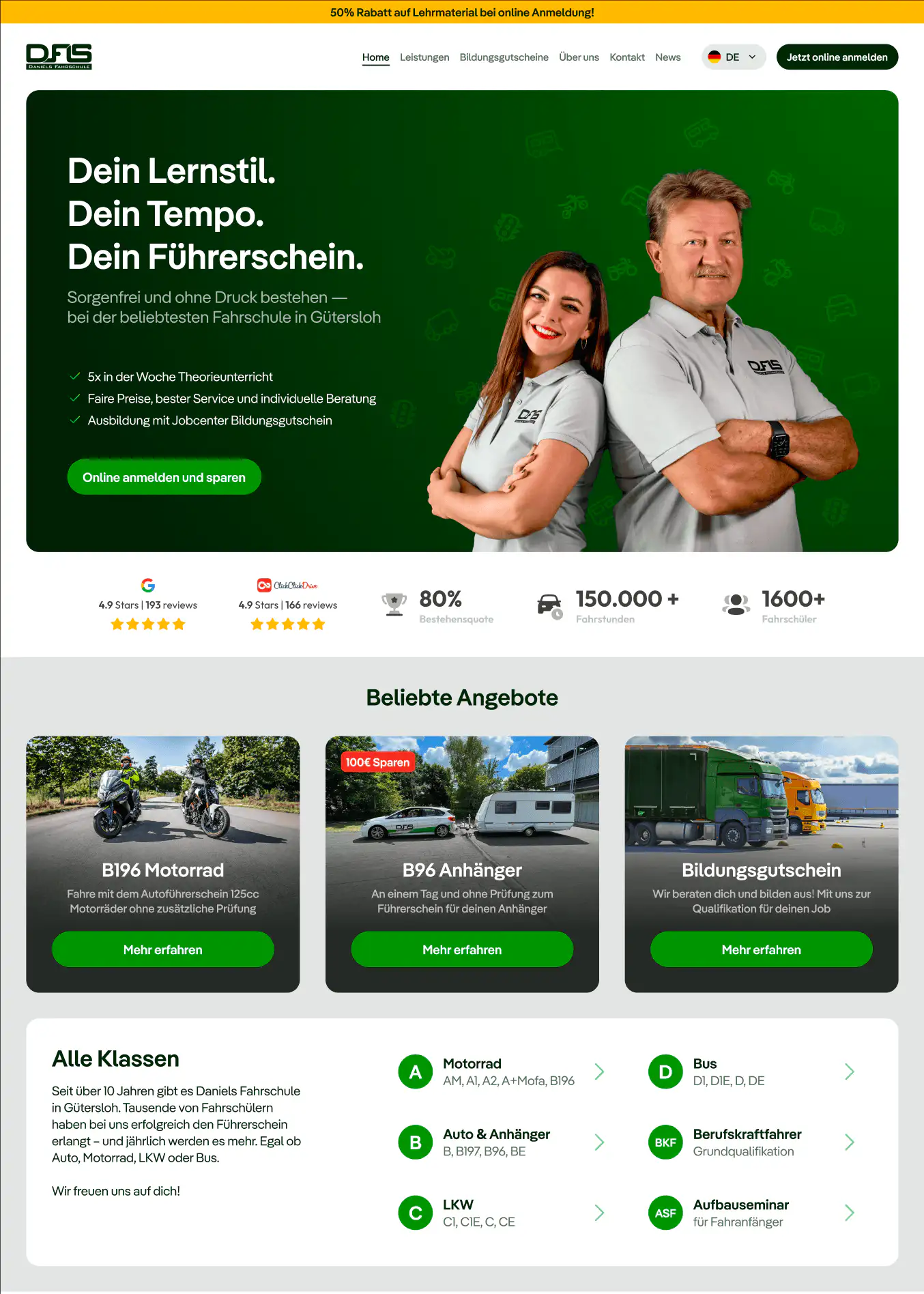 Screenshot von dem Projekt