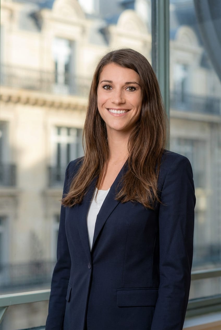 Young person with curly hair wearing a rust-colored blazer and black turtleneck, looking confidently at the camera against a neutral background.