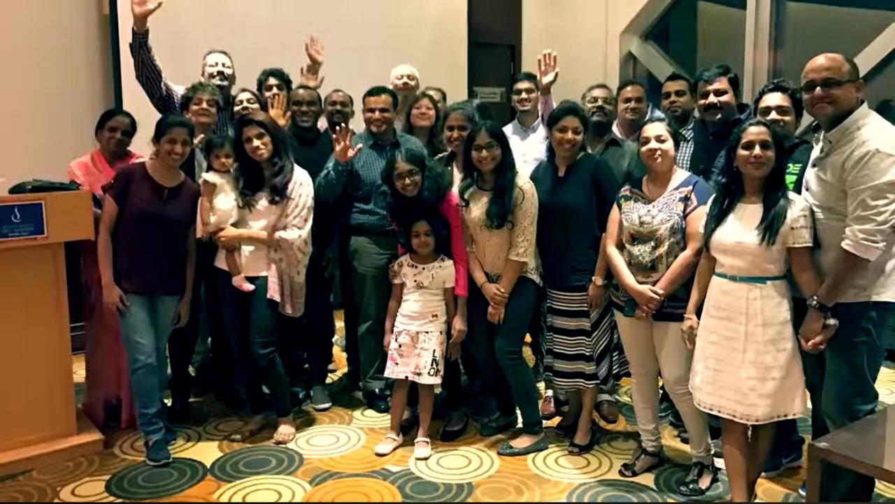 the interior of a church with pews and a gold alter