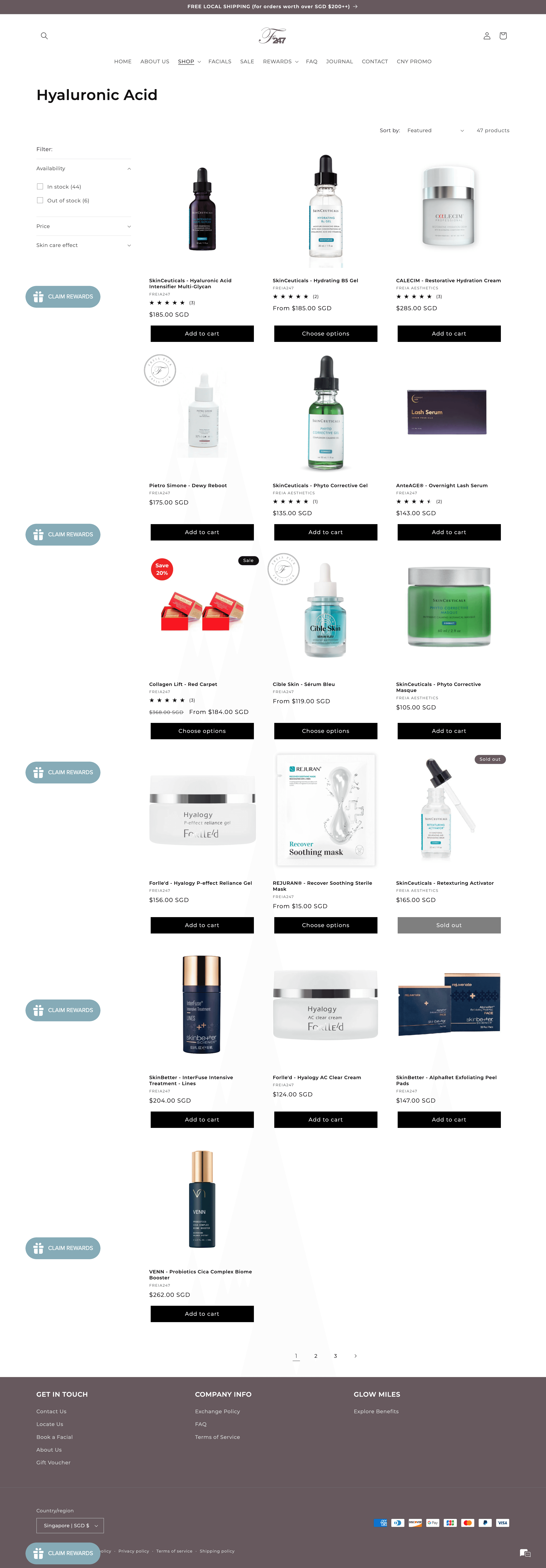 Product Collection page of a product category.