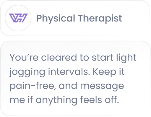 VH360 Physical therapist message Module