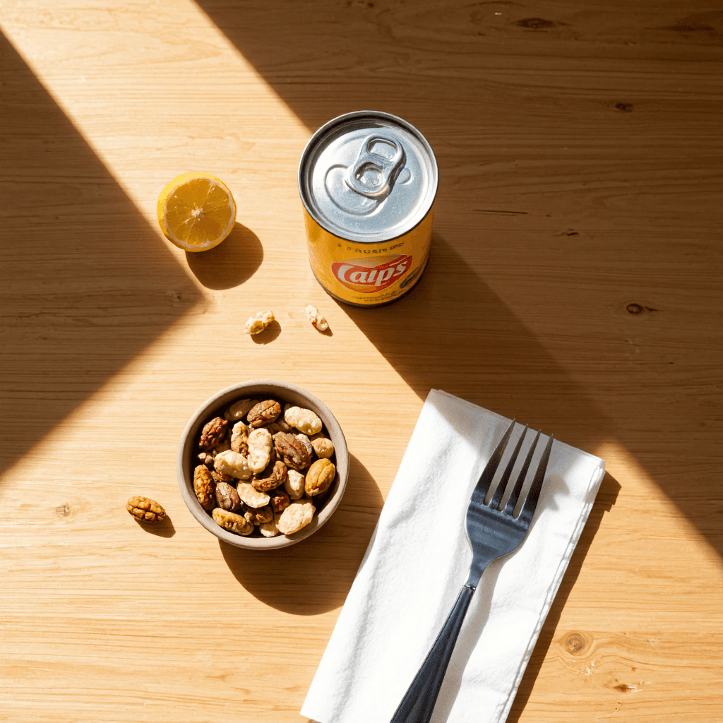 product photography of can of chips