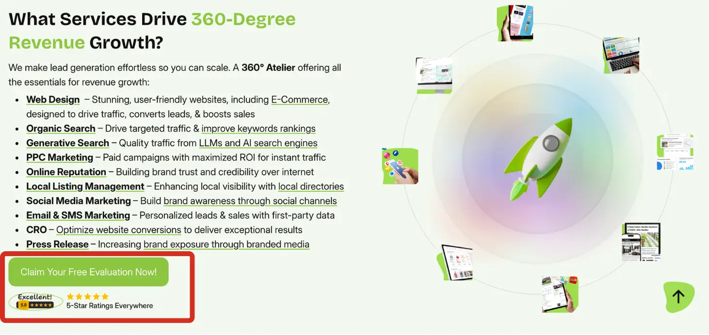 Call-to-action with CTA booster