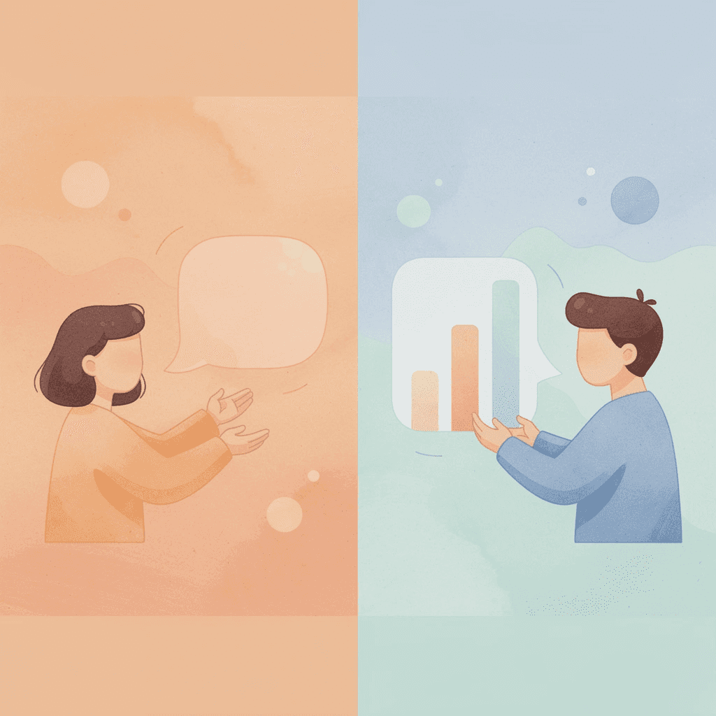 Illustration contrasting generic SEO approach with specialized fintech SEO requirements