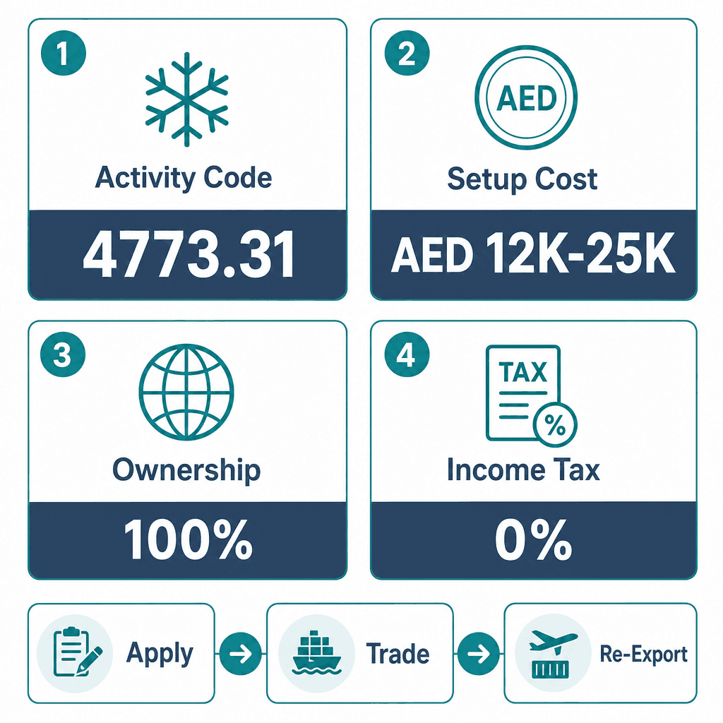 Infographic: Apply for a Refrigeration & Cold Storage Equipment Trading License in Dubai