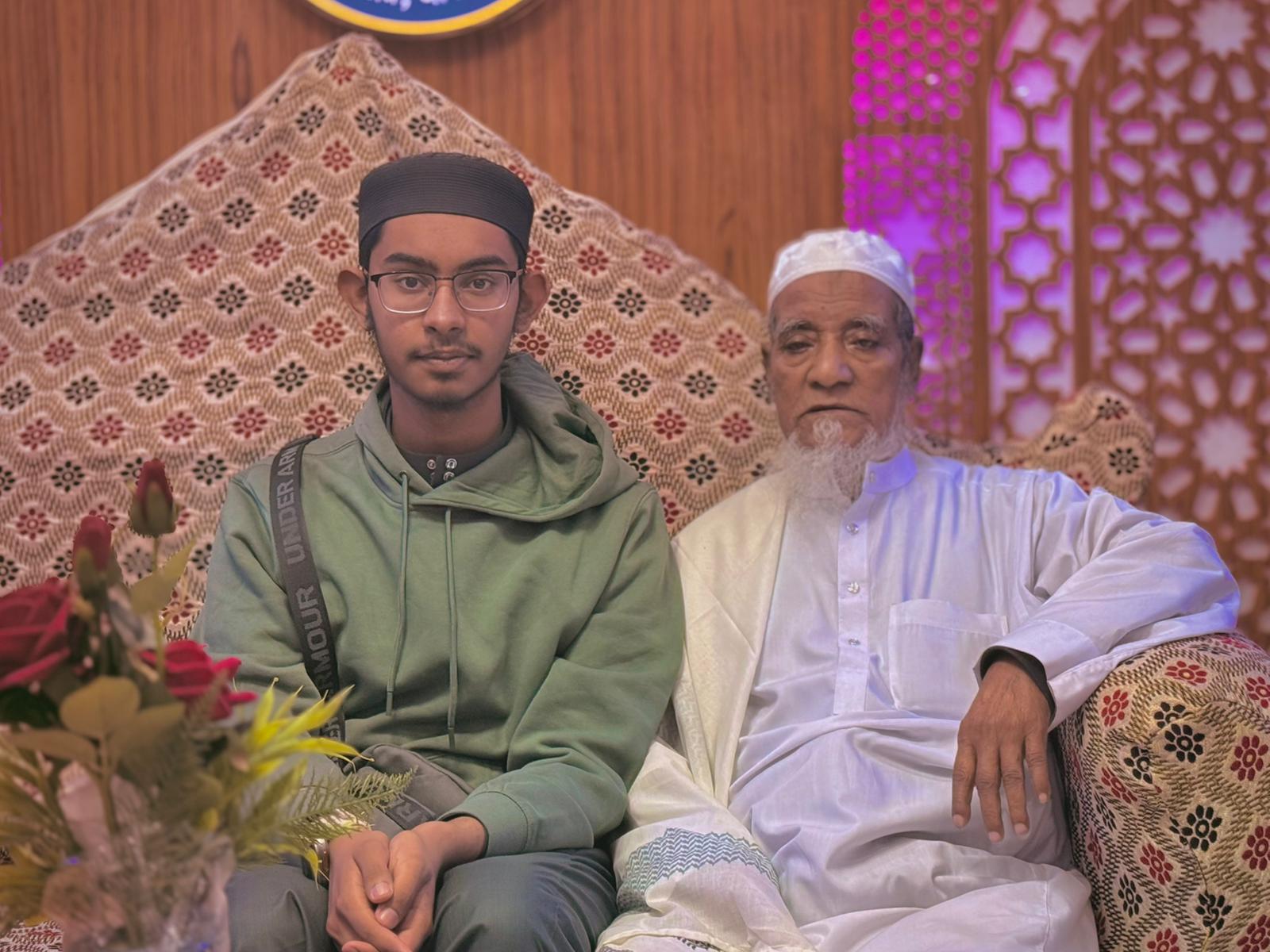 Muhsin Ataul with Maulana Abdul Musabbir Aori in Sylhet, Bangladesh.