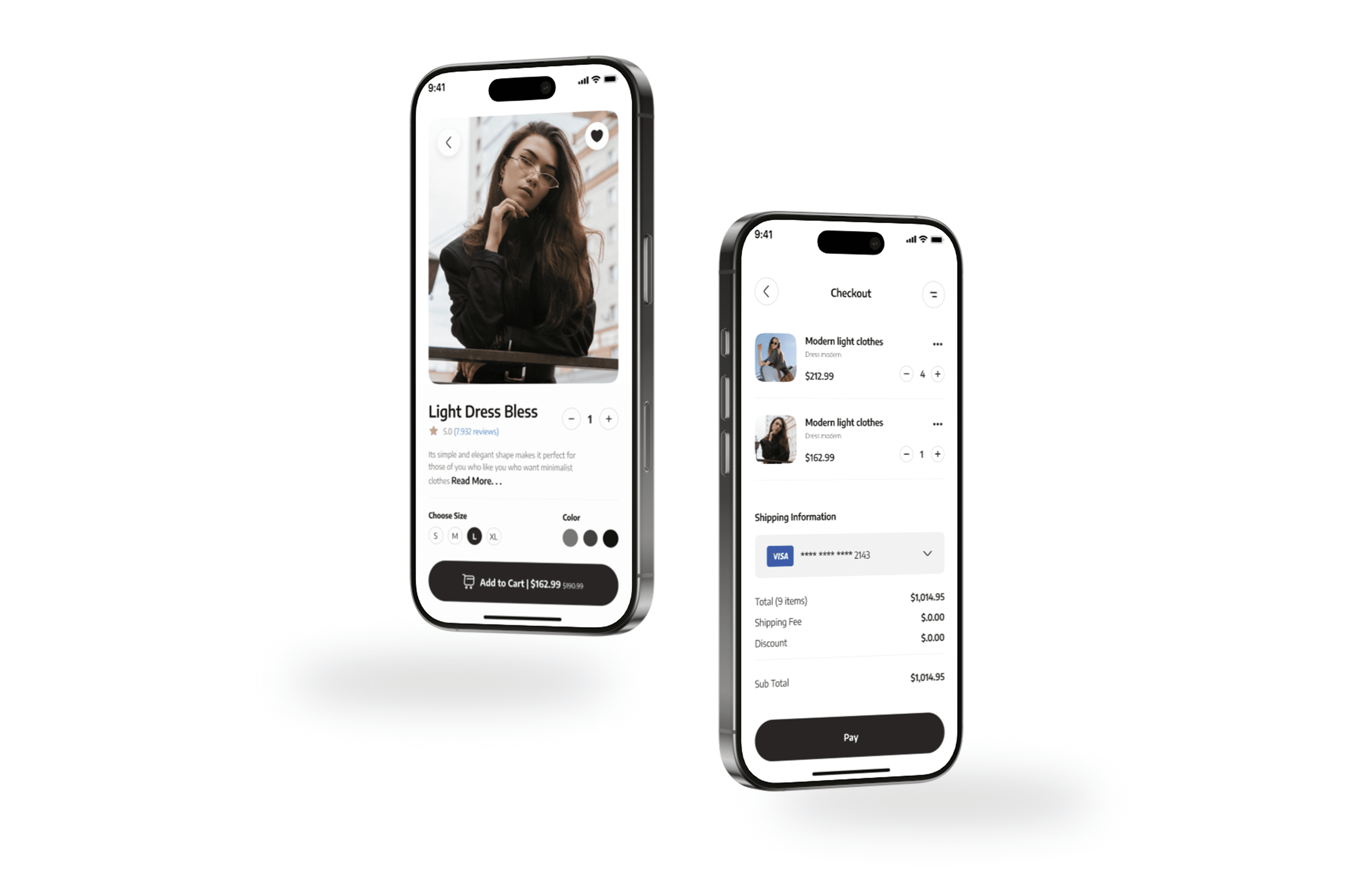 Female Shopping Mobile App Mockup