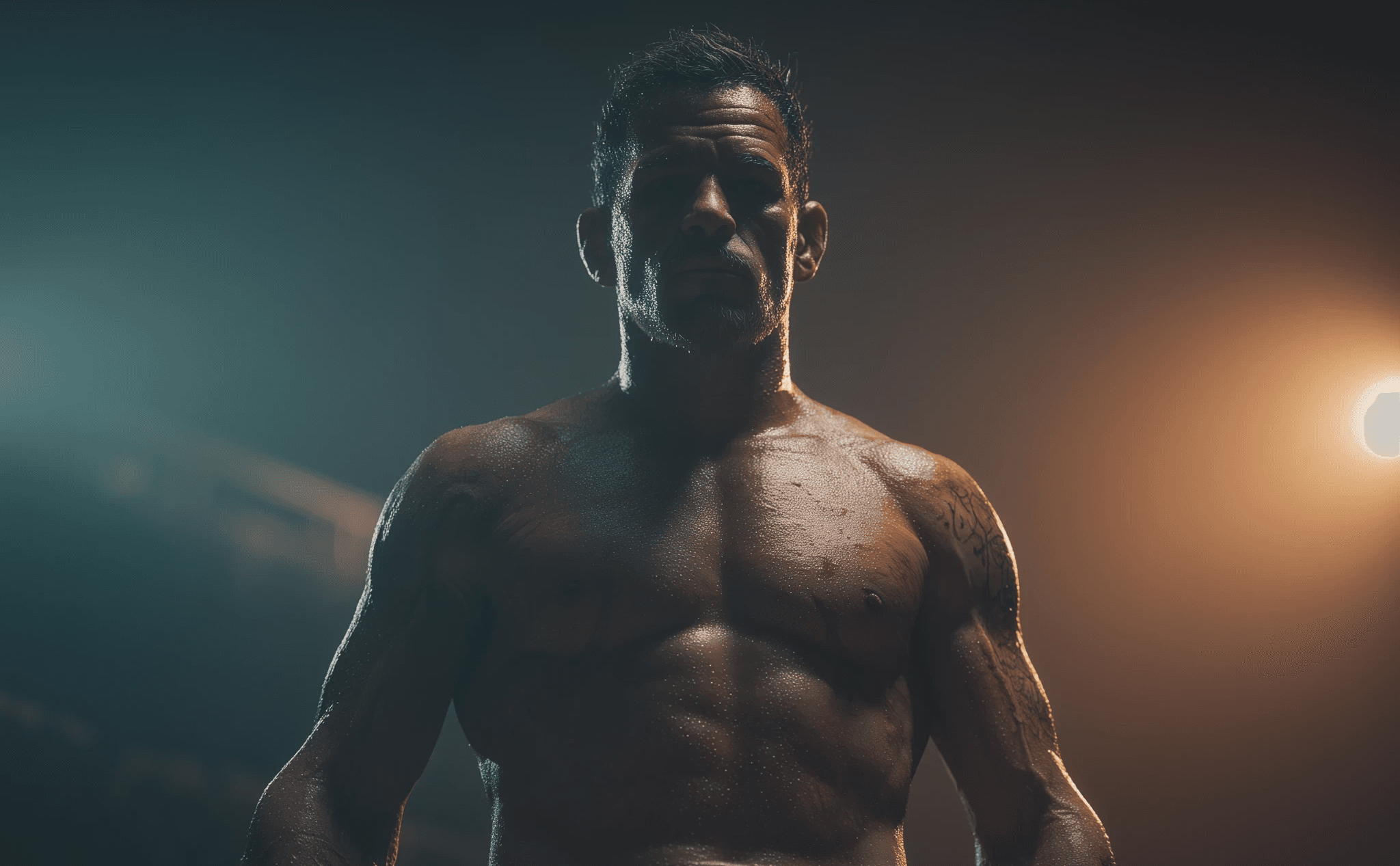 a picture of an MMA fighter posing at INNOV8 MMA gym