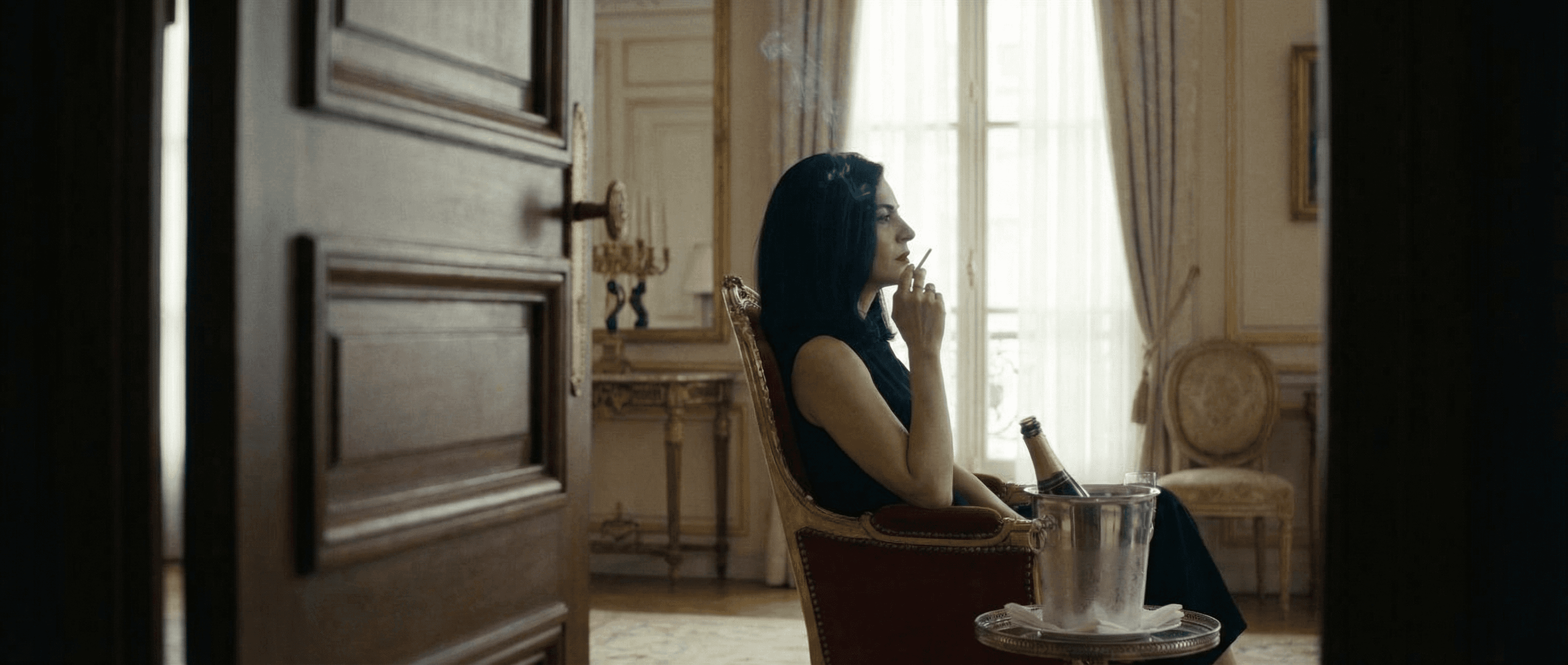 Woman in a period interior
