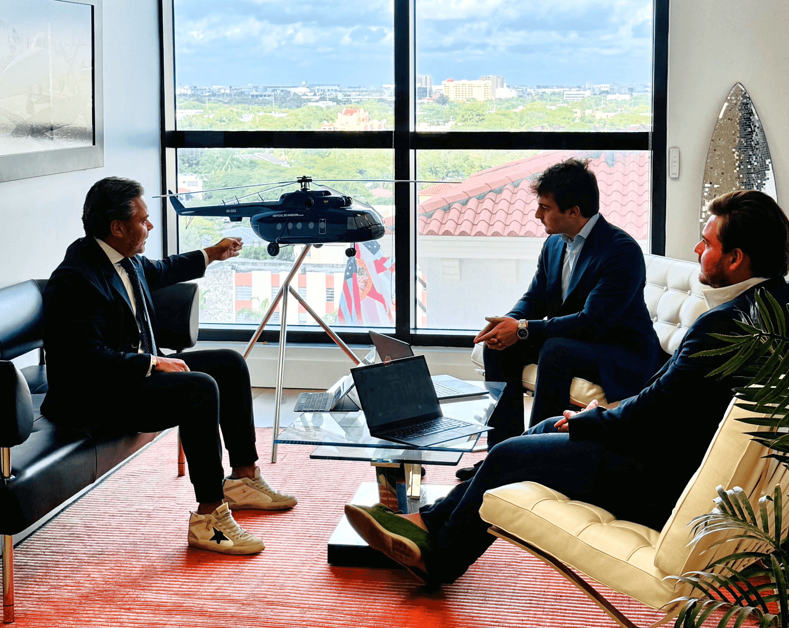 Delivery Woman holding package and smiling to the camera