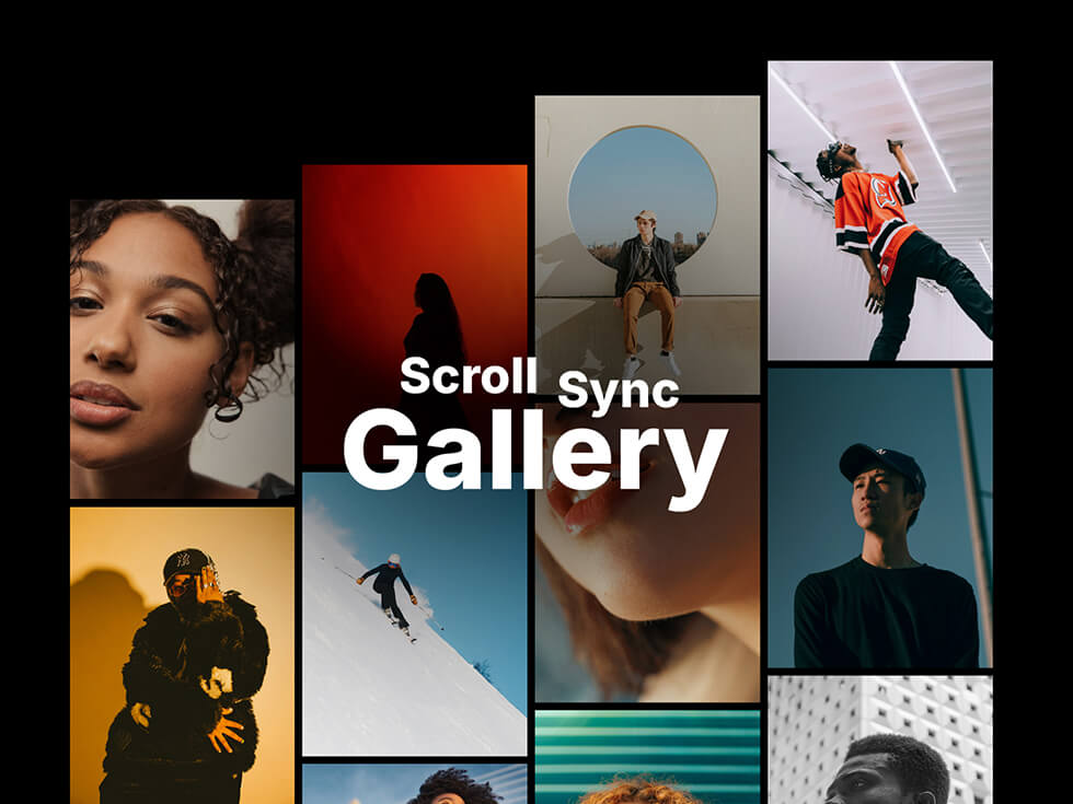 Capture d'écran du component Framer Scroll Sync Gallery