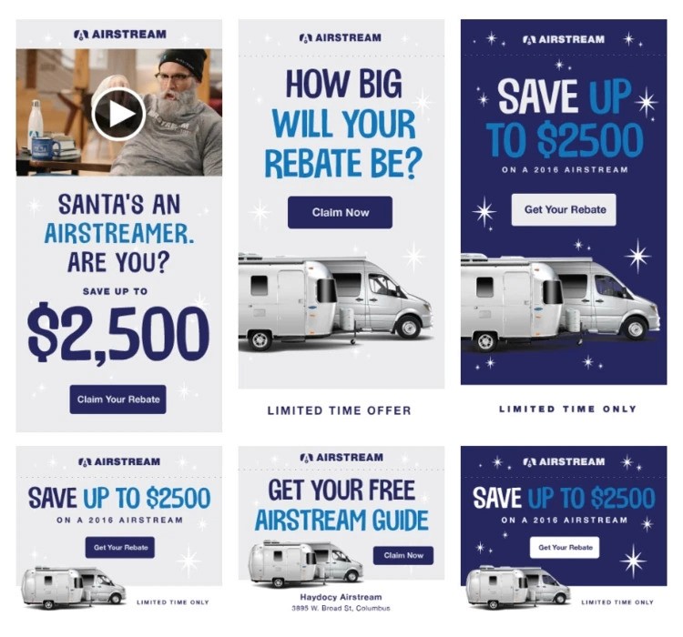 AIrstream campaign ads designed by Bart Fish