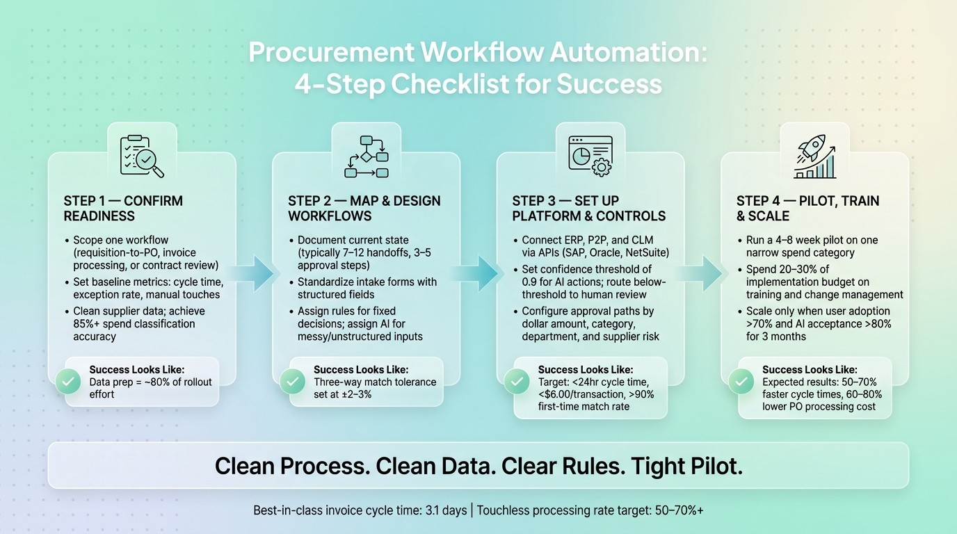 Procurement Workflow Automation: 4-Step Checklist for Success