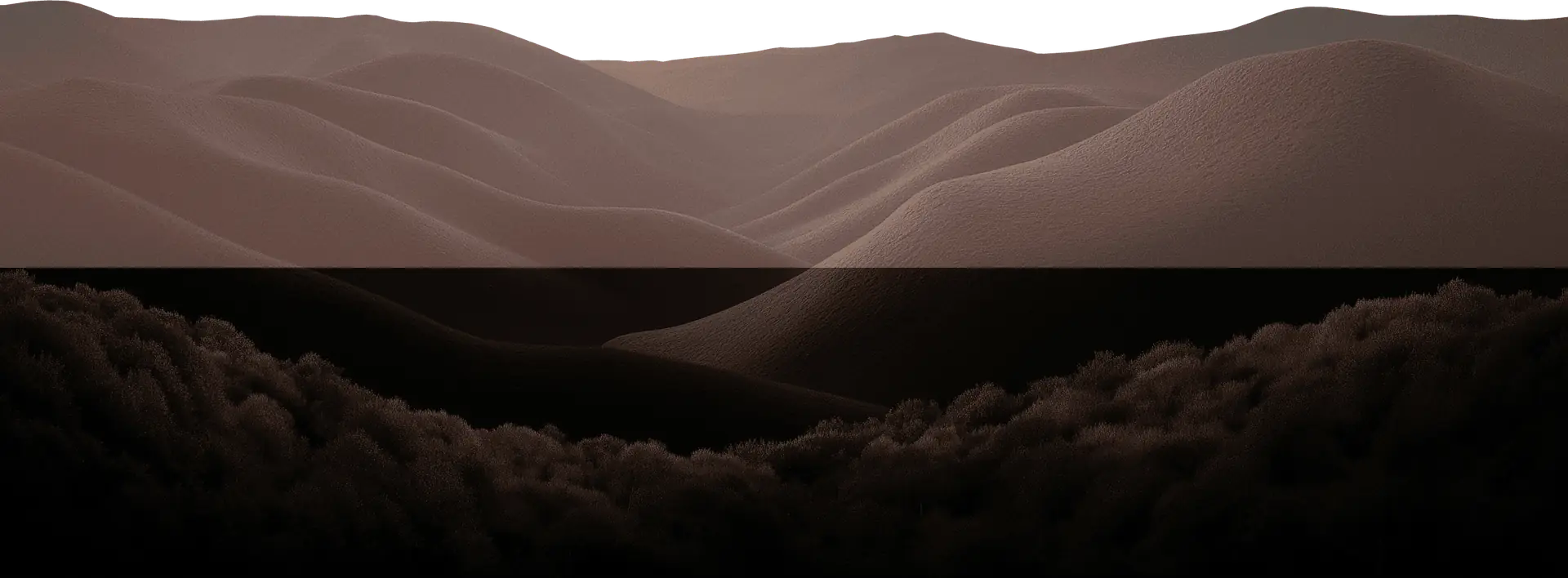 Transparent image of grass hills