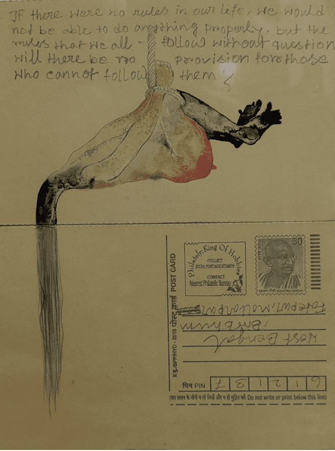 herd of sheep on road painting