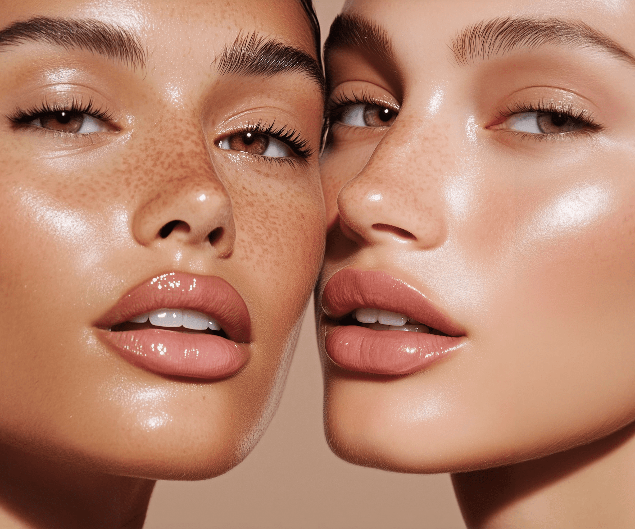 Screens from the Nuvē app showing personalized skin analysis and daily care insights.