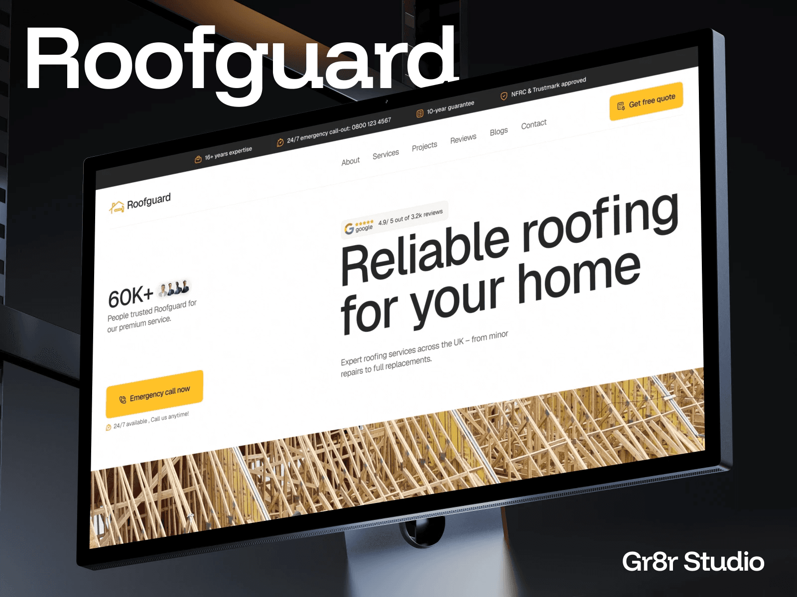 Roofguard free roofing Framer template