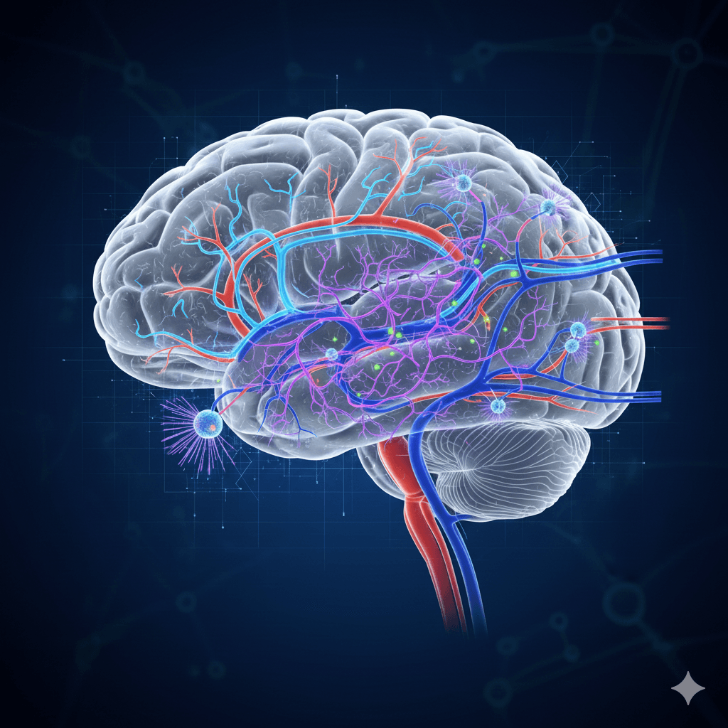 AI generated image of the human brain 