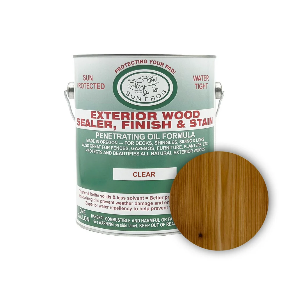Sun Frog Clear wood sealer, one-gallon can, stocked at Capital Lumber in Boise