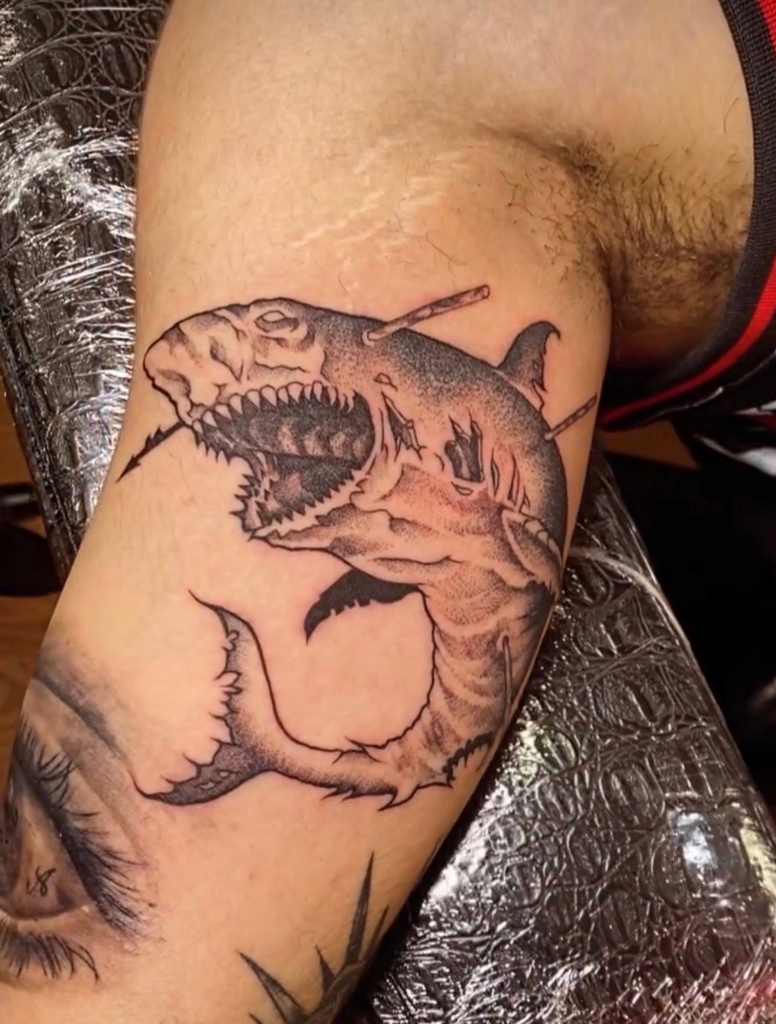 Shark tattoo by Mario Ink Chicago