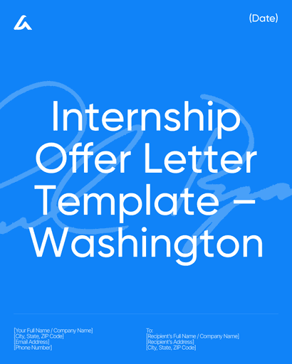 Internship Offer Letter Template – Washington