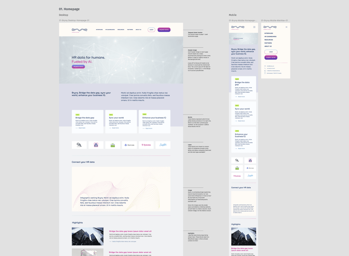 BrynQ UX UI Design Website by Freelance UX UI Designer MrUpside Michiel-Nagtegaal