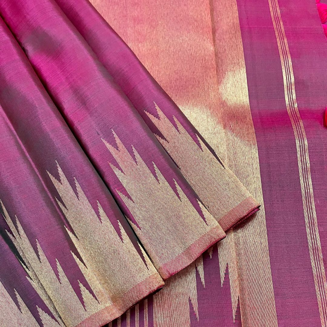 Deep Araku Thazhambu Kanchivaram Silk Saree