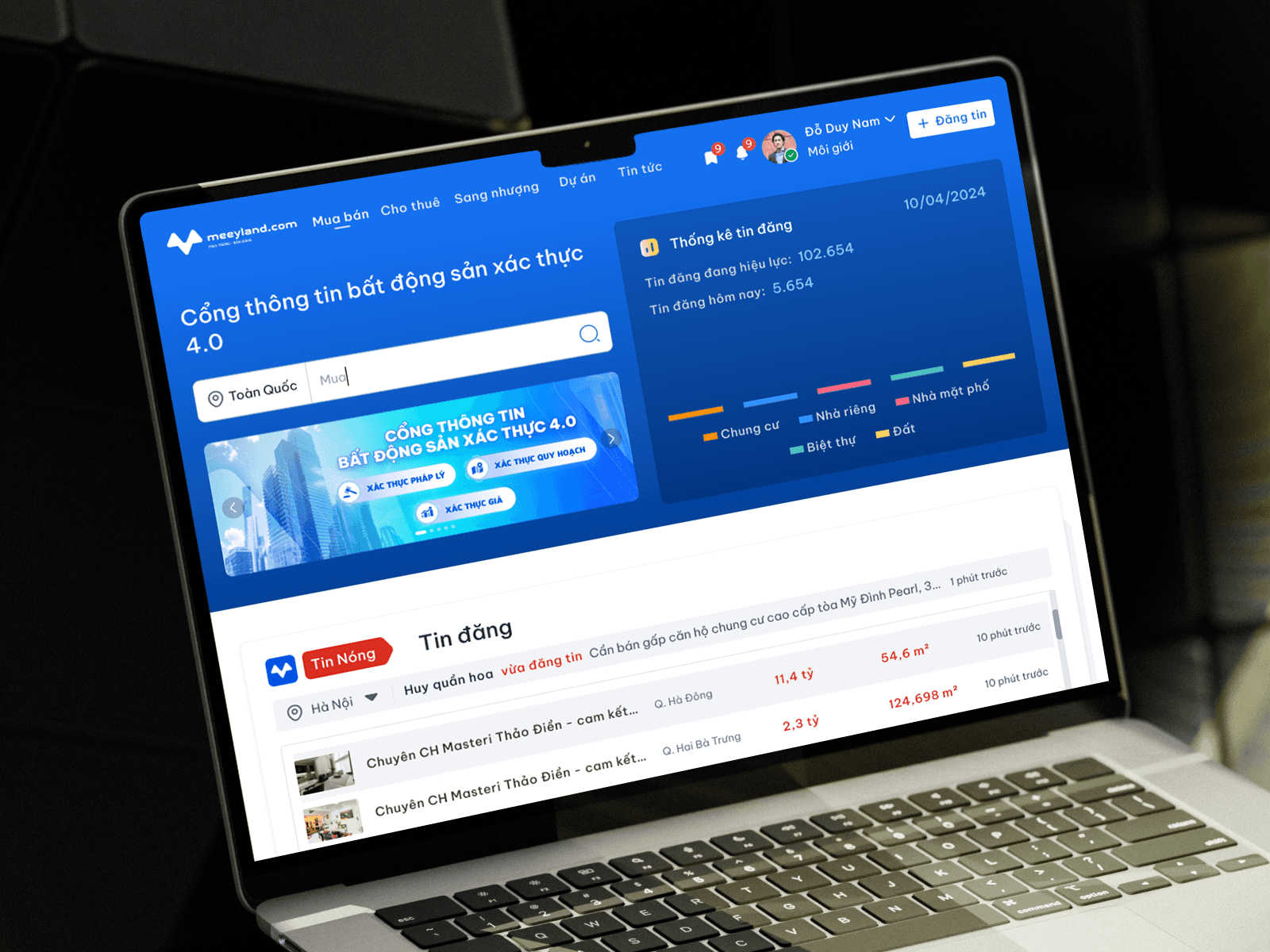 MeeyLand là một hệ sinh thái bất động sản tích hợp công nghệ, bao gồm nhiều nền tảng nhỏ như Meey Ads, Meey Map, Meey CRM... Trong đó, tính năng "Đăng tin bất động sản" đóng vai trò là trục chính trong hoạt động thương mại – nơi người dùng tương tác trực tiếp để tạo ra nguồn dữ liệu BĐS phục vụ tìm kiếm, giao dịch, phân tích và quảng cáo.