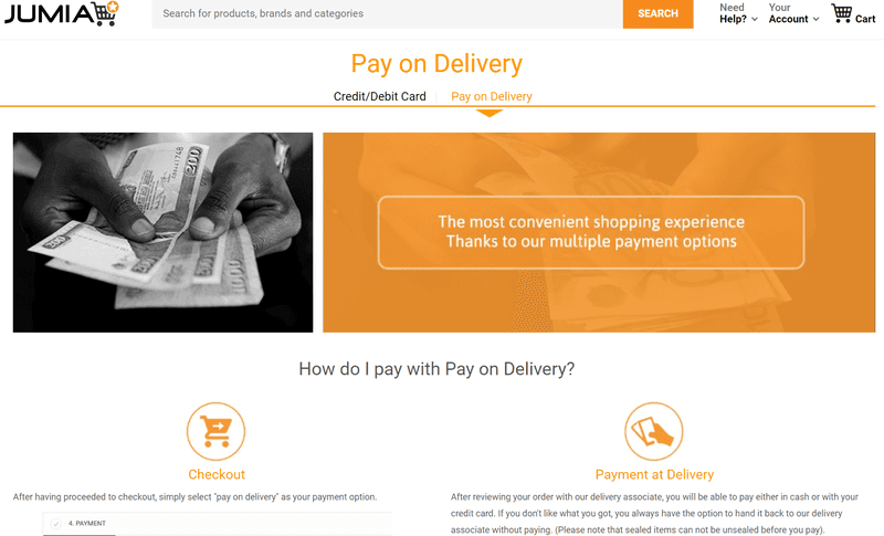 cash on delivery online shopping in Kenya