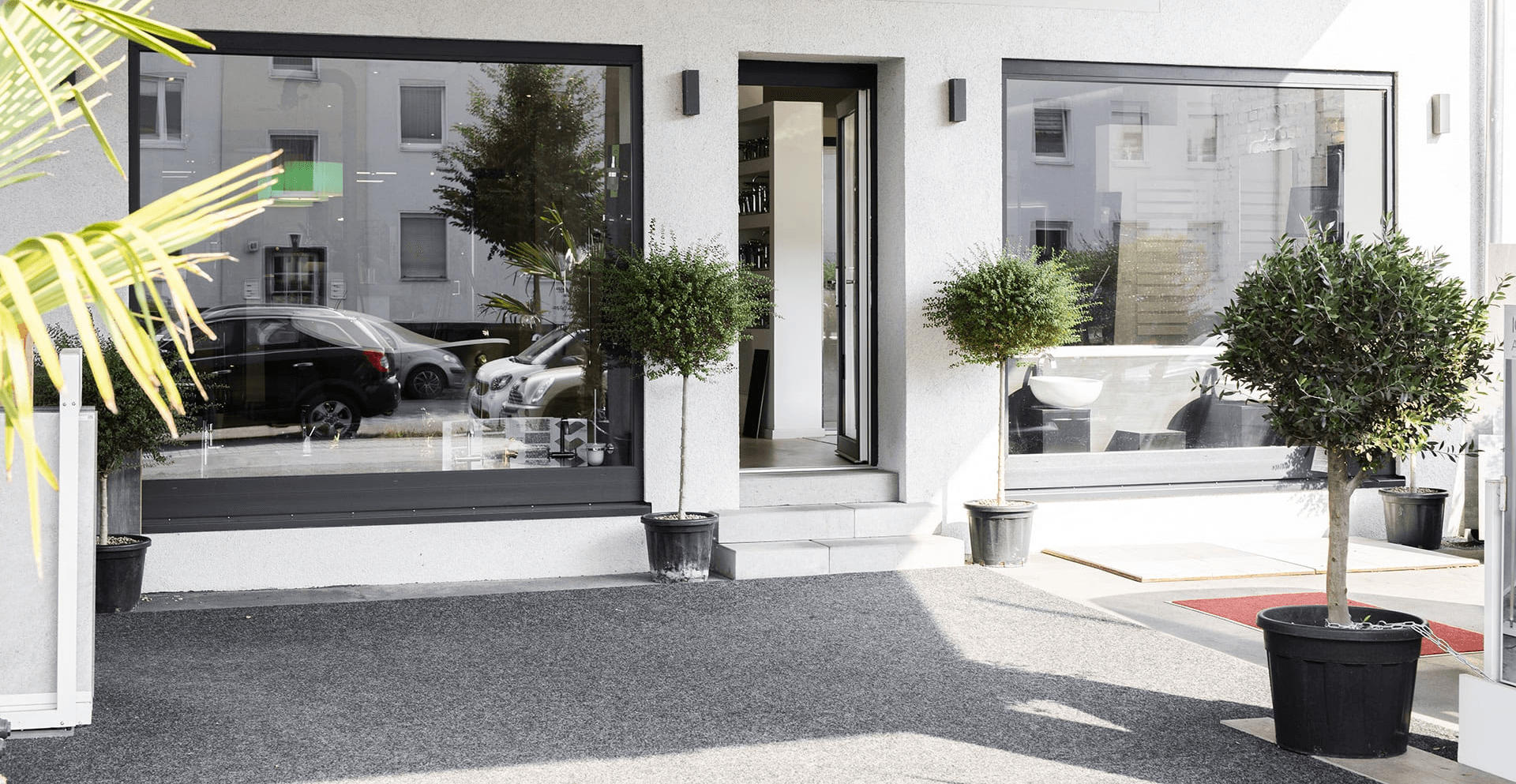 a room with a couch and a table