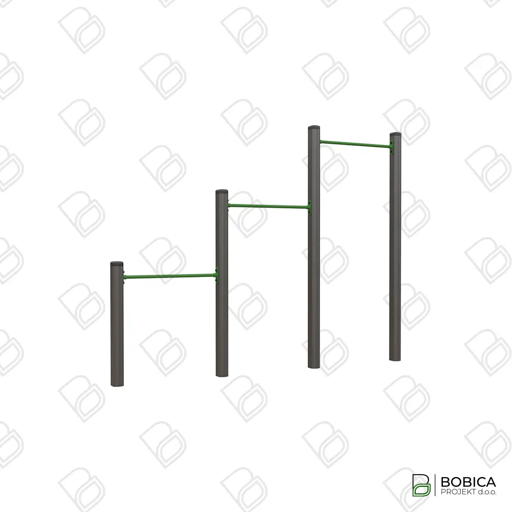 Vratilo za vježbanje u tri razine - "Triple Level Bar"