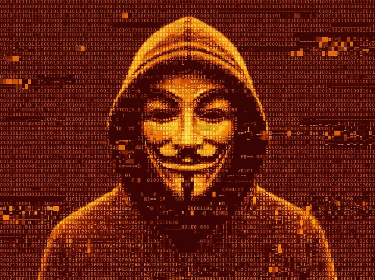 an illustration of a figure in a dark hoodie wearing a Guy Fawkes mask, looking directly forward.