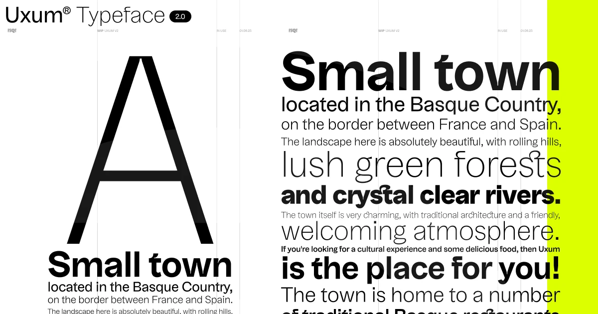 Uxum® Typeface 2.0