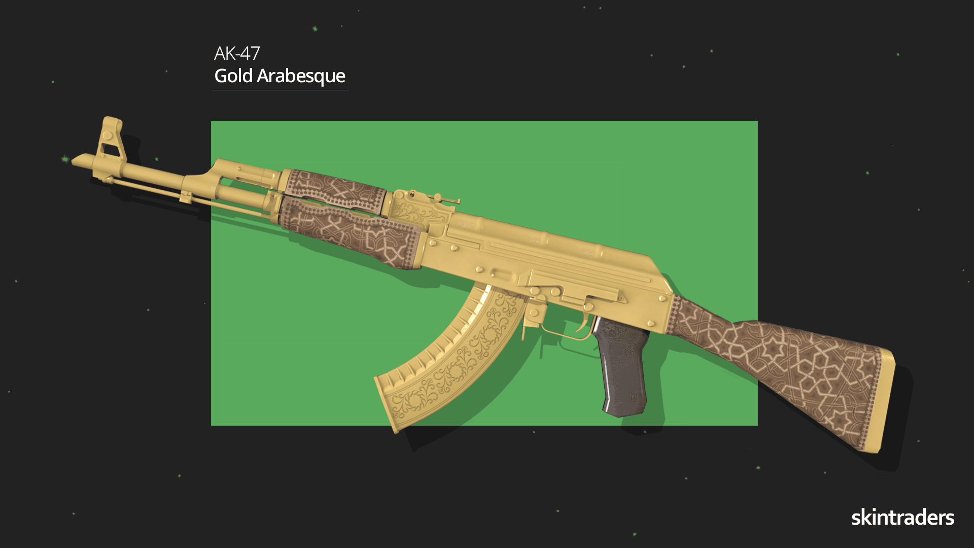 AK-47 Gold Arabesque Skin Showcase