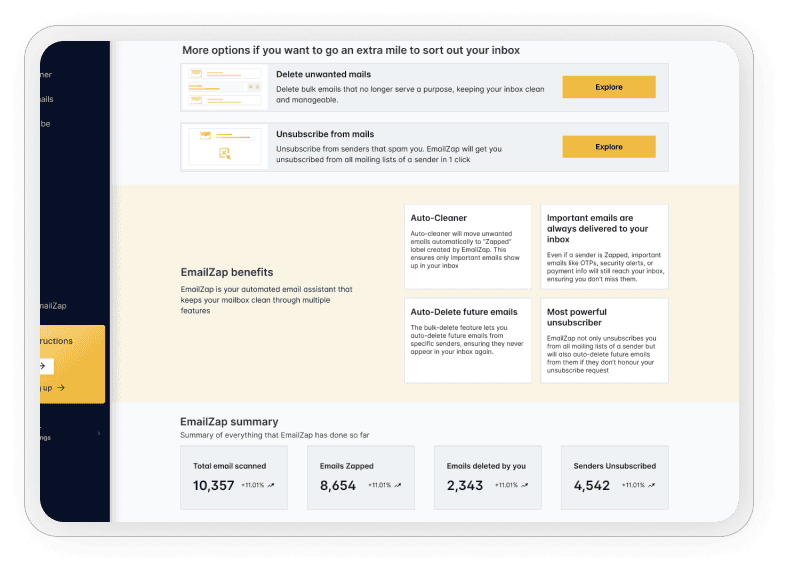 Keep track of all emails and customise you inbox sorting experience