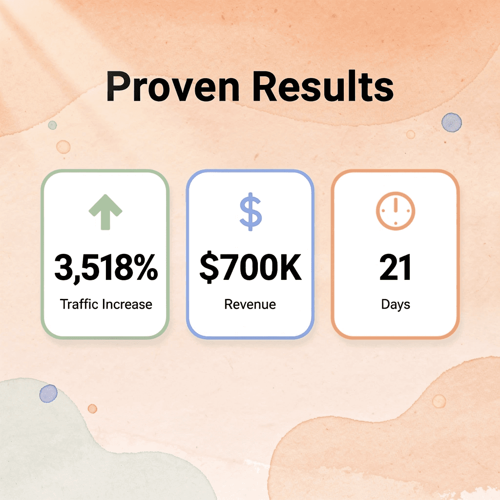 Infographic showing proven SEO results metrics
